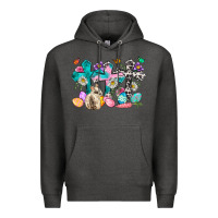 Charcoal Heather Western rabbit with Cross and flowers Premium Hoodie - Neo Western
