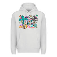 Western Rabbit With Cross And Flowers Premium Hoodie | Teevron