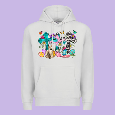 Western Rabbit With Cross And Flowers Premium Hoodie Designed By Neo Western