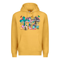 Mustard Western rabbit with Cross and flowers Premium Hoodie - Neo Western