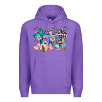 Purple Western rabbit with Cross and flowers Premium Hoodie - Neo Western