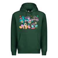 Sports Green Western rabbit with Cross and flowers Premium Hoodie - Neo Western