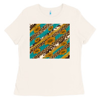 Leopard Cowhide  Leather Sunflowers Ladies Tee | Teevron