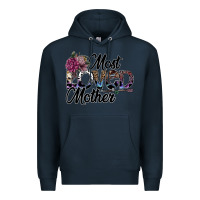 Navy most loved mother Premium Hoodie - SublimationCraftShop