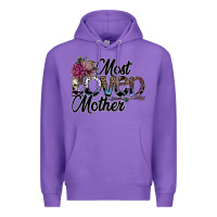 Purple most loved mother Premium Hoodie - SublimationCraftShop