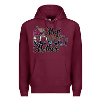Burgundy most loved mother Premium Hoodie - SublimationCraftShop