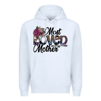 White most loved mother Premium Hoodie - SublimationCraftShop