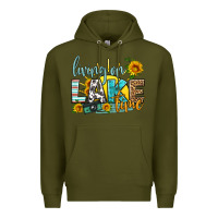 Army Green living on lake time Premium Hoodie - HRA Design Shop
