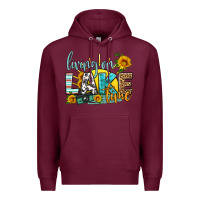 Burgundy living on lake time Premium Hoodie - HRA Design Shop