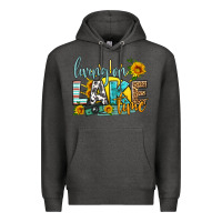 Charcoal Heather living on lake time Premium Hoodie - HRA Design Shop