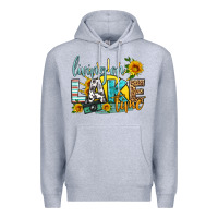 Heather Grey living on lake time Premium Hoodie - HRA Design Shop