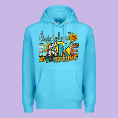 Living On Lake Time Premium Hoodie Designed By Hra Design Shop