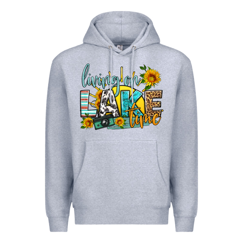 Living On Lake Time Premium Hoodie by HRA Design Shop | Teevron