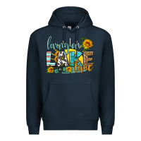 Navy living on lake time Premium Hoodie - HRA Design Shop