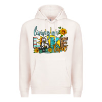 Pale Pink living on lake time Premium Hoodie - HRA Design Shop