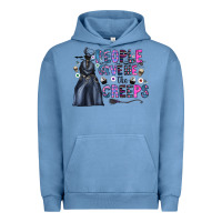 Pigment Pebble Blue people give me the creeps Urban Hoodie - CowhideDigitalArt