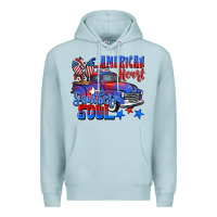 Blue Mist American heart southern soul truck 4th of july Premium Hoodie - CowGirlArtShop