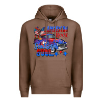 Chestnut American heart southern soul truck 4th of july Premium Hoodie - CowGirlArtShop
