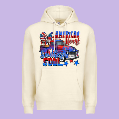 American Heart Southern Soul Truck 4th Of July Premium Hoodie Designed By Cowgirlartshop