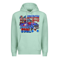 Seafoam American heart southern soul truck 4th of july Premium Hoodie - CowGirlArtShop