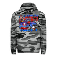 Slate Camo American heart southern soul truck 4th of july Premium Hoodie - CowGirlArtShop