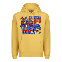 Antique Gold American heart southern soul truck 4th of july Premium Hoodie - CowGirlArtShop