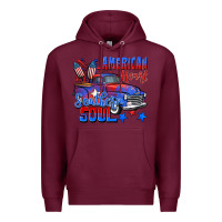 Burgundy American heart southern soul truck 4th of july Premium Hoodie - CowGirlArtShop