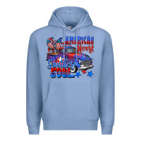 Colony Blue American heart southern soul truck 4th of july Premium Hoodie - CowGirlArtShop