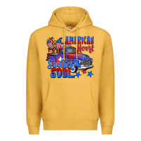 Mustard American heart southern soul truck 4th of july Premium Hoodie - CowGirlArtShop