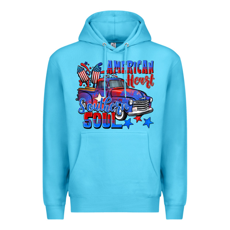 American Heart Southern Soul Truck 4th Of July Premium Hoodie by CowGirlArtShop | Teevron