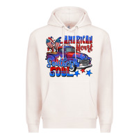 Pale Pink American heart southern soul truck 4th of july Premium Hoodie - CowGirlArtShop