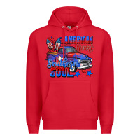 Red American heart southern soul truck 4th of july Premium Hoodie - CowGirlArtShop