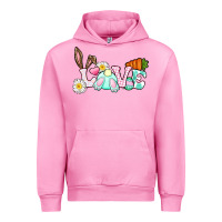 Fuchsia Pink Love Easter bunny Easter Day Urban Hoodie - CowGirlArtShop