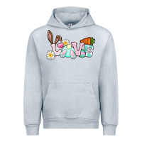 Heather Grey Love Easter bunny Easter Day Urban Hoodie - CowGirlArtShop