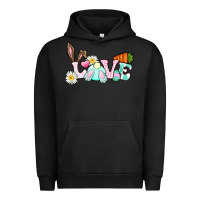 Pigment Black Love Easter bunny Easter Day Urban Hoodie - CowGirlArtShop