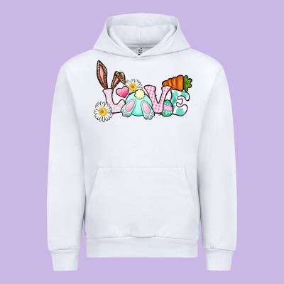 Love Easter Bunny Easter Day Urban Hoodie Designed By Cowgirlartshop
