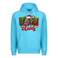 Ocean Blue Christmas popi claus Premium Hoodie - FaDigitalArtStudio