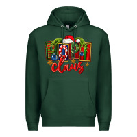 Sports Green Christmas popi claus Premium Hoodie - FaDigitalArtStudio