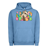 Pigment Pebble Blue Hop Rabbit Easter Urban Hoodie - Neo Western