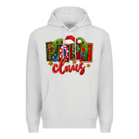 Dove Grey Christmas popi claus Premium Hoodie - FaDigitalArtStudio