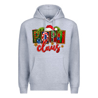 Heather Grey Christmas popi claus Premium Hoodie - FaDigitalArtStudio