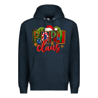 Navy Christmas popi claus Premium Hoodie - FaDigitalArtStudio