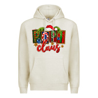 Oatmeal Heather Christmas popi claus Premium Hoodie - FaDigitalArtStudio