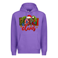 Purple Christmas popi claus Premium Hoodie - FaDigitalArtStudio