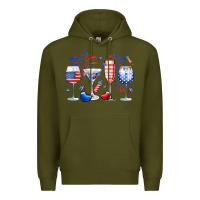 Army Green 4th of July wine glasses Premium Hoodie - Neo Western