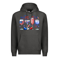 Charcoal Heather 4th of July wine glasses Premium Hoodie - Neo Western