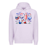 Lilac 4th of July wine glasses Premium Hoodie - Neo Western