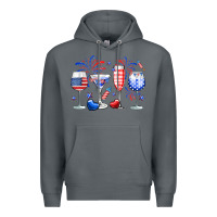 Rock 4th of July wine glasses Premium Hoodie - Neo Western