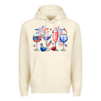 Sandshell 4th of July wine glasses Premium Hoodie - Neo Western