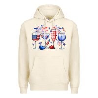 Tofu 4th of July wine glasses Premium Hoodie - Neo Western